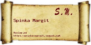 Spinka Margit névjegykártya